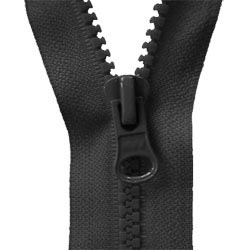 YKK® Vislon® #10 Finished Zippers Black 18